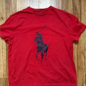 Polo by Ralph Lauren Red Short Sleeve Tee with Iconic Logo